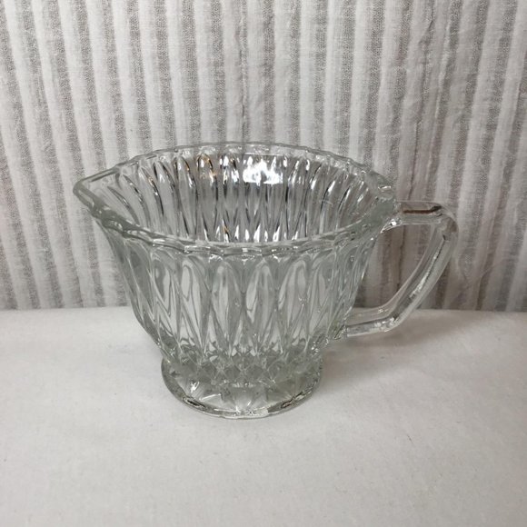 Indiana Tiara Diamond Point Clear Glass Creamer Pitcher - Picture 1 of 5
